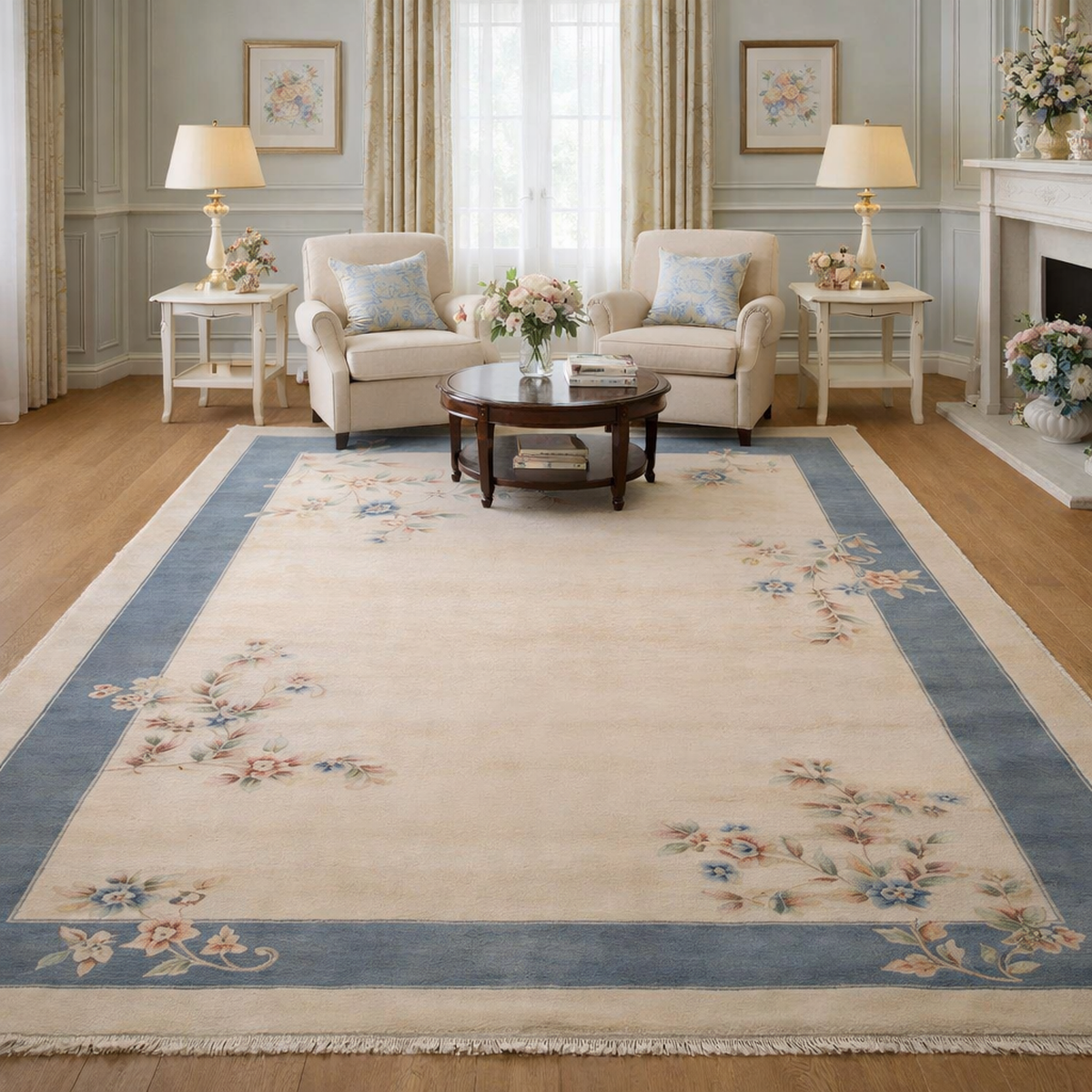 Hand Knotted Heriz Area Rug 245x297 cm (ID R24270)