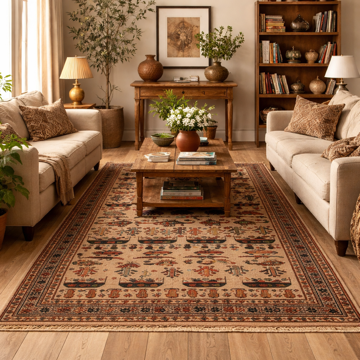 Handmade Wool War Rug 196 x 277 cm (ID G35630)