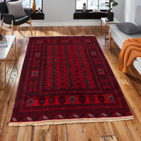 Premium Handmade Bokhara Wool Area Rug 137x189 cm (ID 1324)