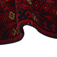 Handmade Wool Bokhara Area Rug Red 4'2"x5'6" (ID 1325)