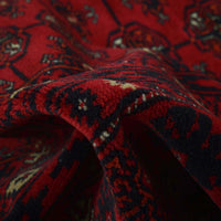 Handmade Wool Bokhara Area Rug Red 4'2"x5'6" (ID 1325)