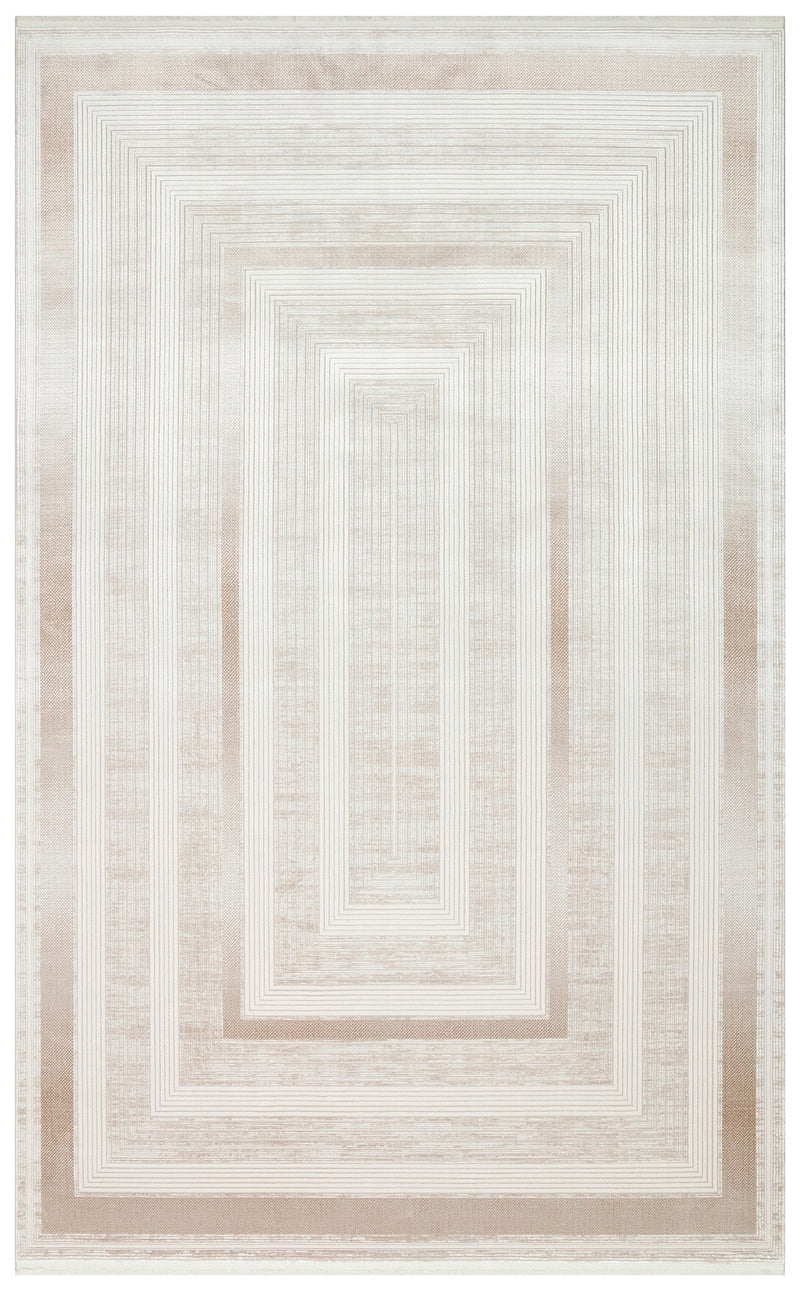 Ivory Depth Lines Rug - Aladdinrugs