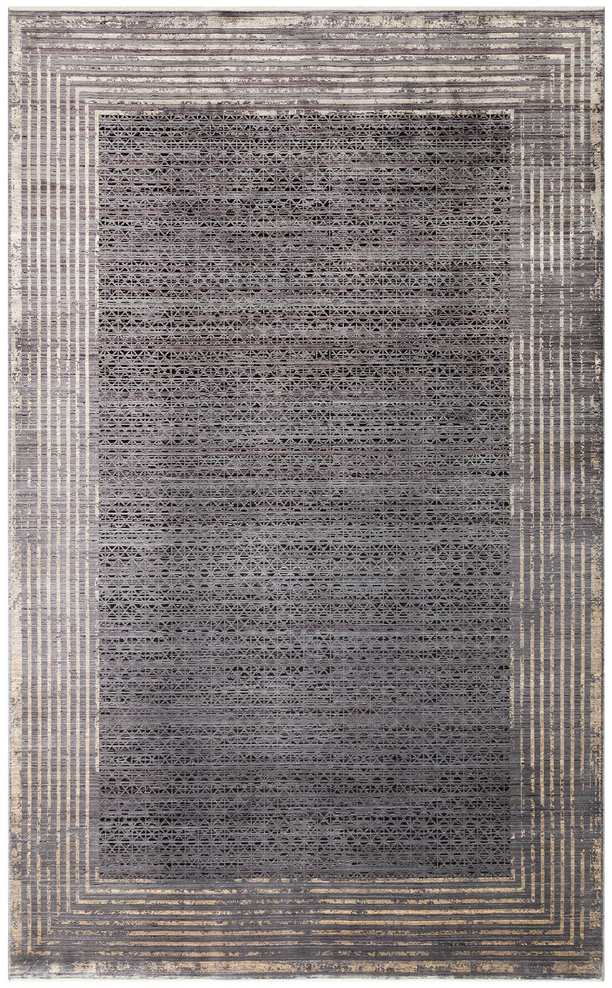 Smoked Steppe Geometry Rug - Aladdinrugs