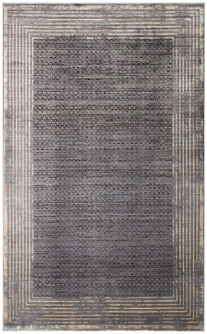 Smoked Steppe Geometry Rug - Aladdinrugs