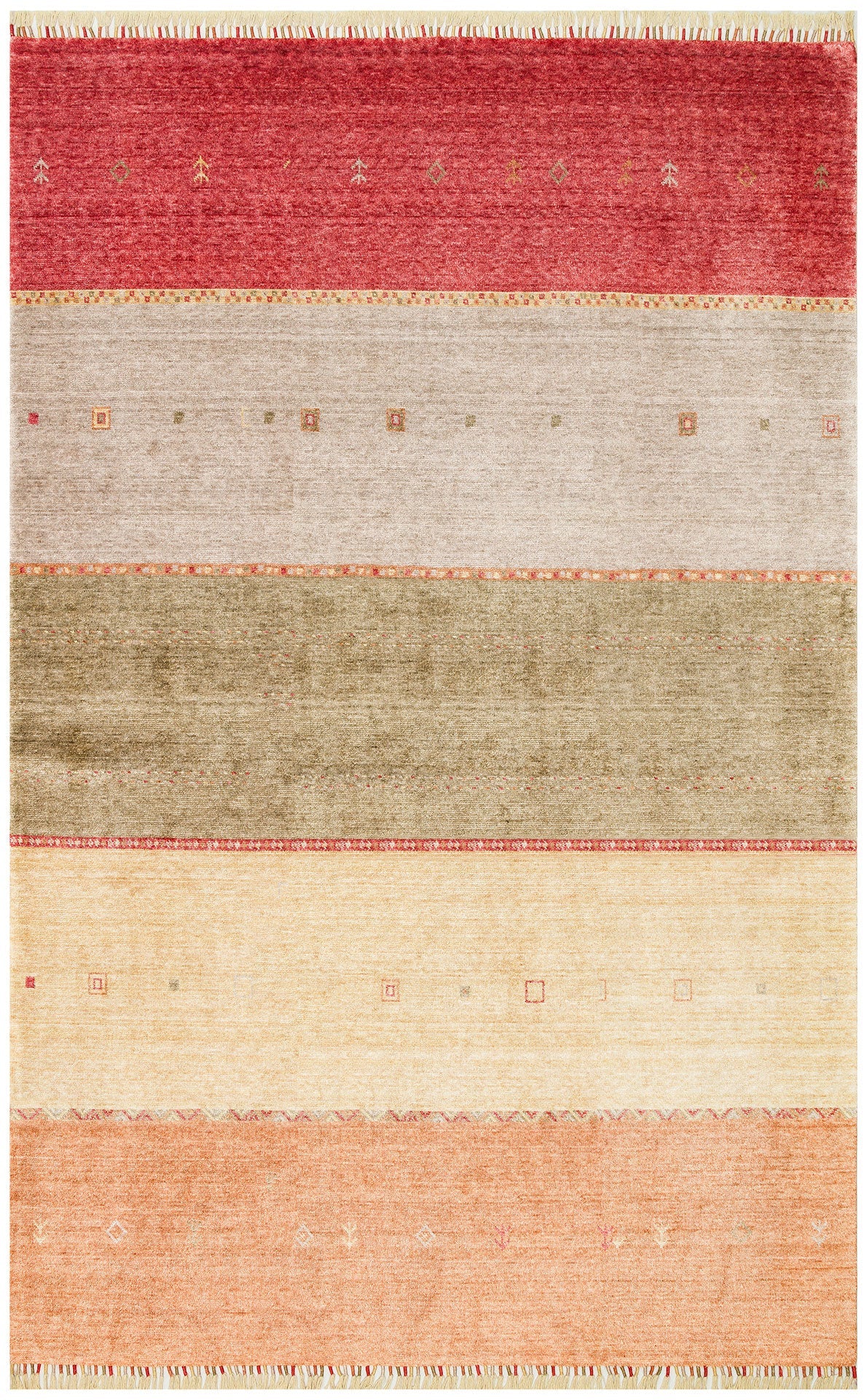 Rust Horizon Layers Rug - Aladdinrugs