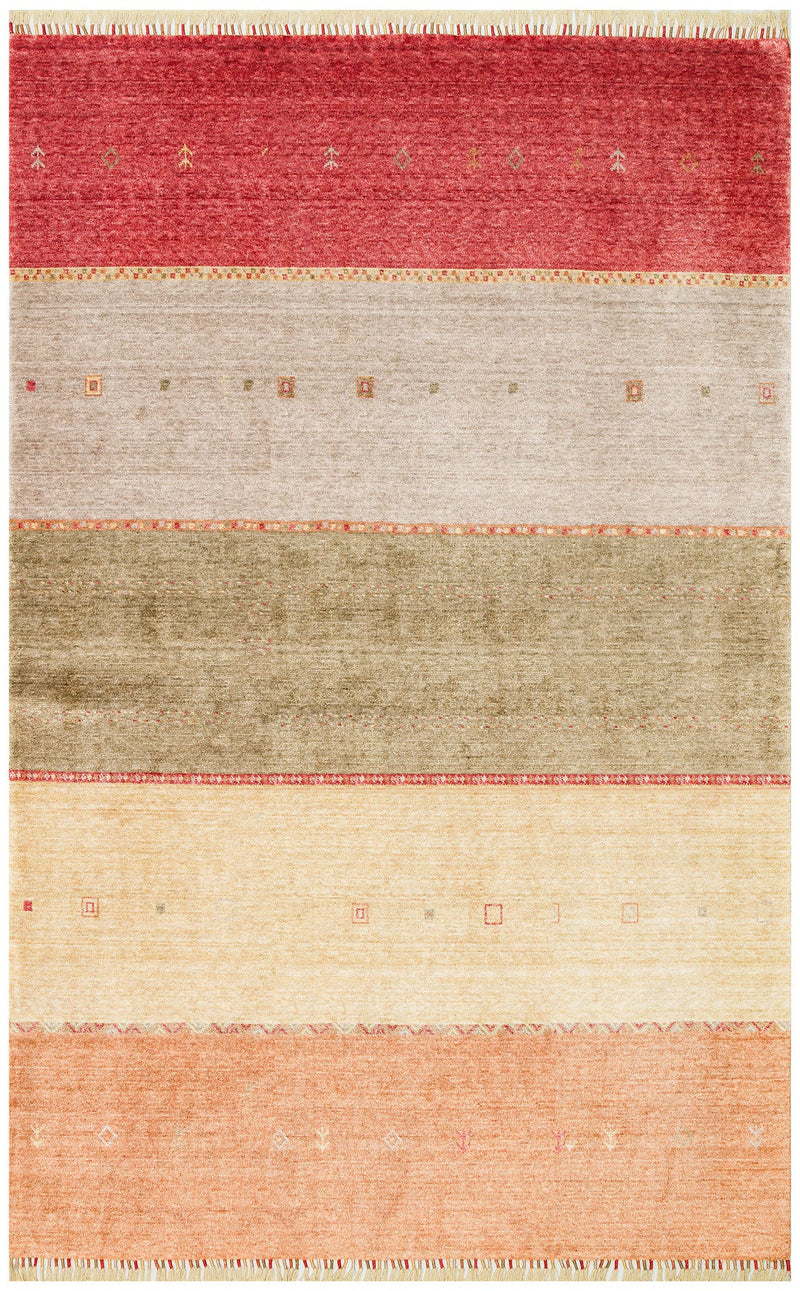 Rust Horizon Layers Rug - Aladdinrugs