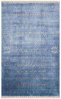 Blue Desert Glyphs Rug - Aladdinrugs