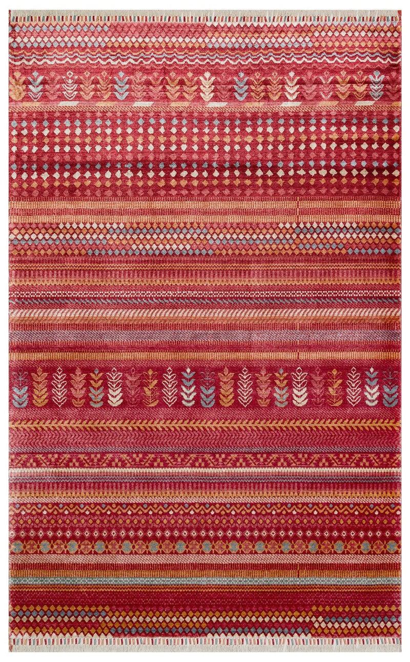 Scarlet Heritage Stripes Rug - Aladdinrugs
