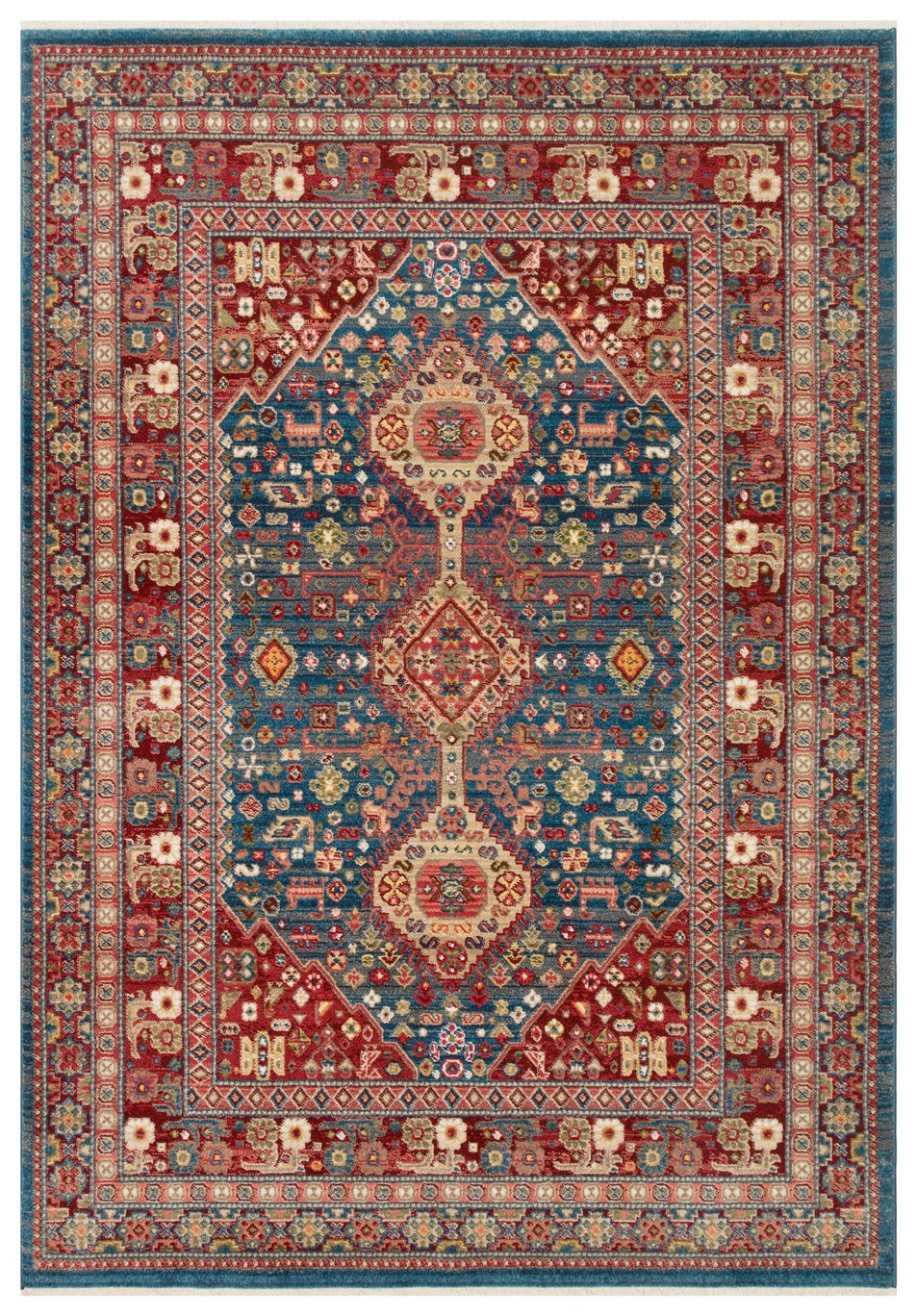 Teal Crown Medallion Rug - Aladdinrugs