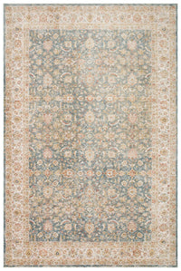 Serene Blue Arabesque Rug - Aladdinrugs