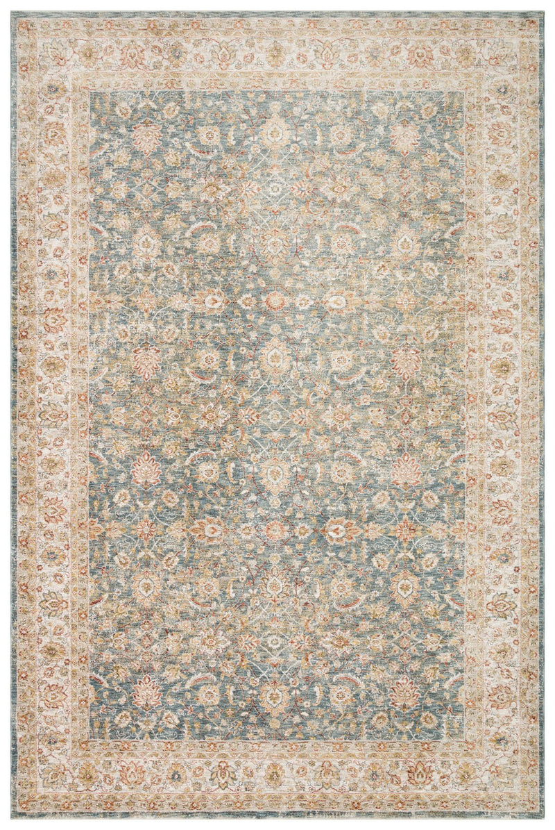 Serene Blue Arabesque Rug - Aladdinrugs