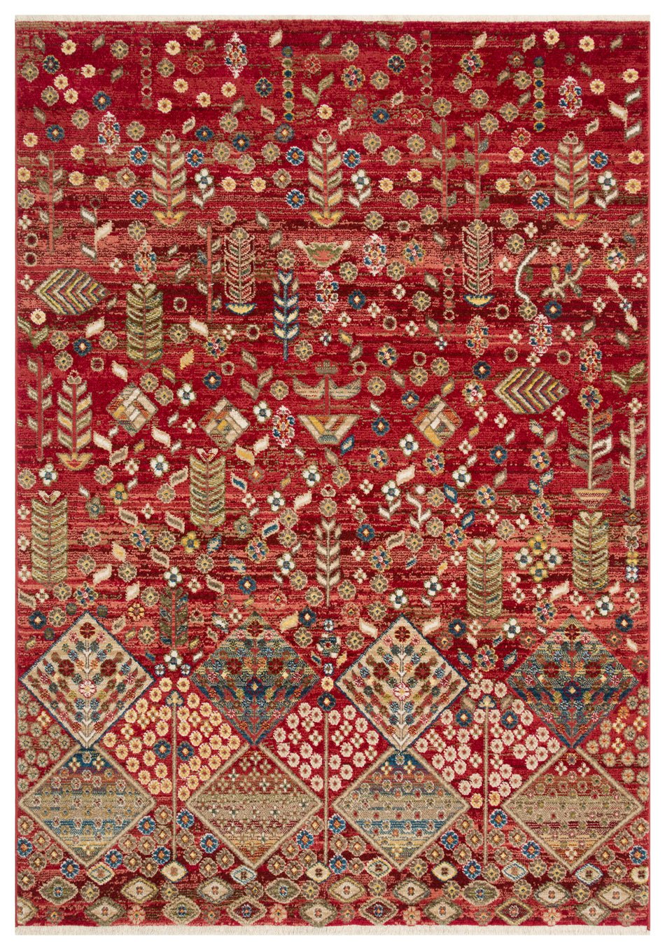 Red Canopy Motif Rug - Aladdinrugs