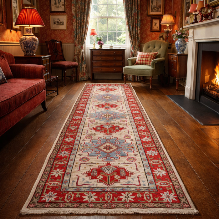 Beige Kazak Runner Rug 82 x 246 cm (ID B33083)