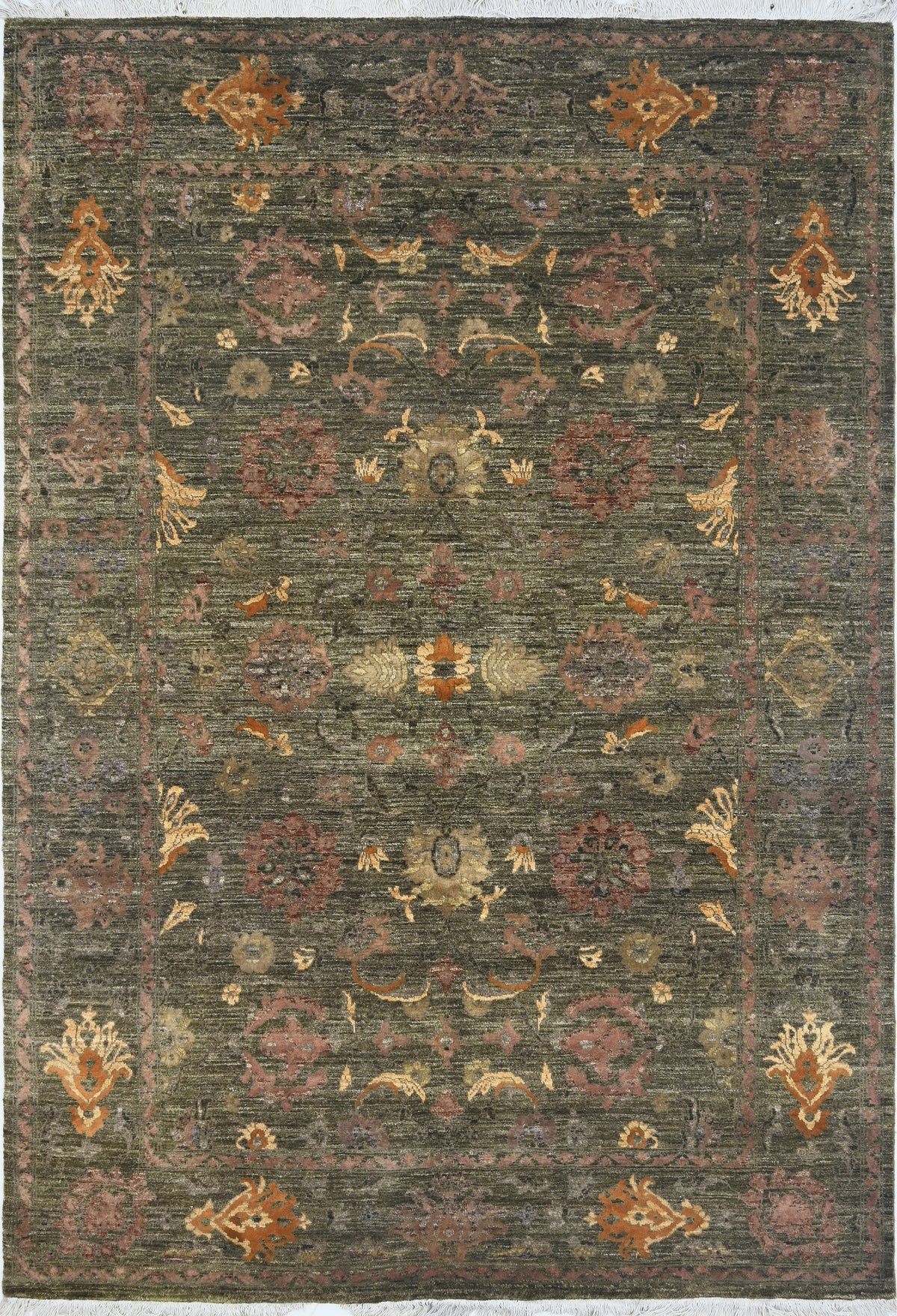 Olive & Rust Antique Class Rug 154 × 244 cm (5 x 8)