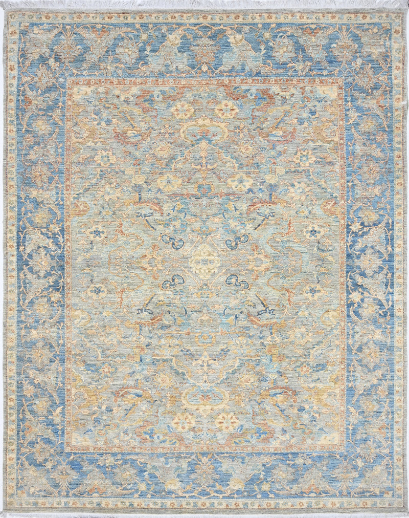 Antique Blue Signature Oushak Rug 244 × 305 cm (8 x 10)