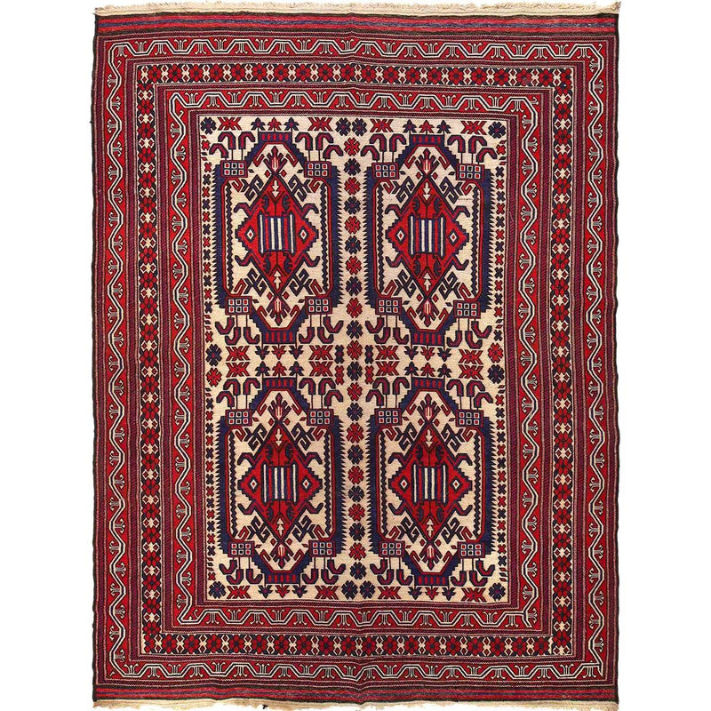 Handmade Flatweave Kilim 7' 1" x 9' 7" (ft) - No. 2617