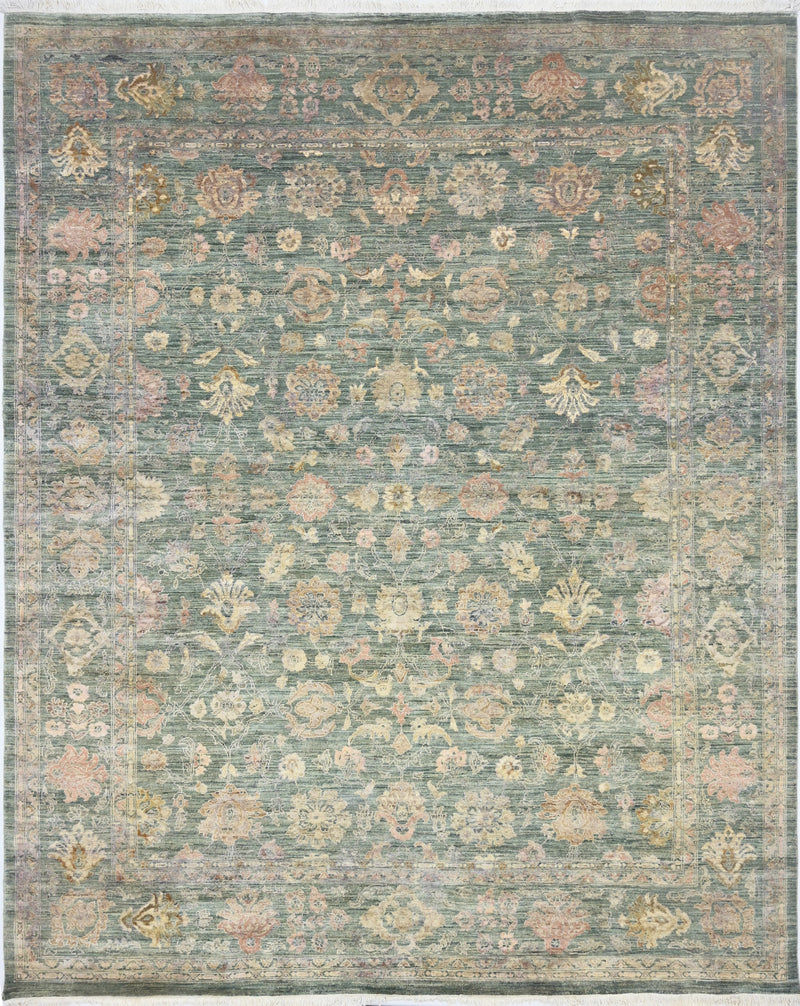 Sage Heirloom Floral Rug 244 × 305 cm (8 x 10)