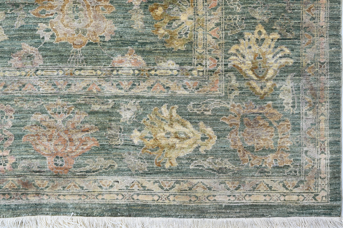 Sage Heirloom Floral Rug 244 × 305 cm (8 x 10)