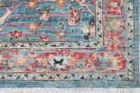 French Blue Cherry Blossom Rug 244 × 305 cm (8 x 10)
