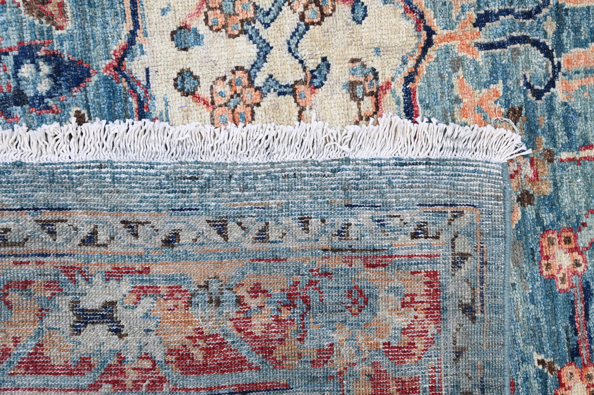 French Blue Cherry Blossom Rug 244 × 305 cm (8 x 10)