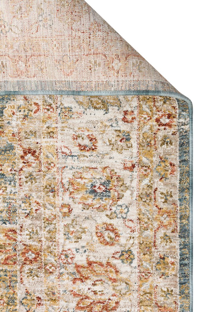 Serene Blue Arabesque Rug - Aladdinrugs