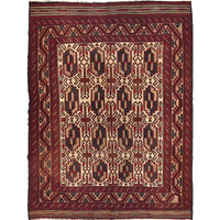 Hand Knotted Vintage Kilim 6' 6" x 8' 11" (ft) - No. 3068