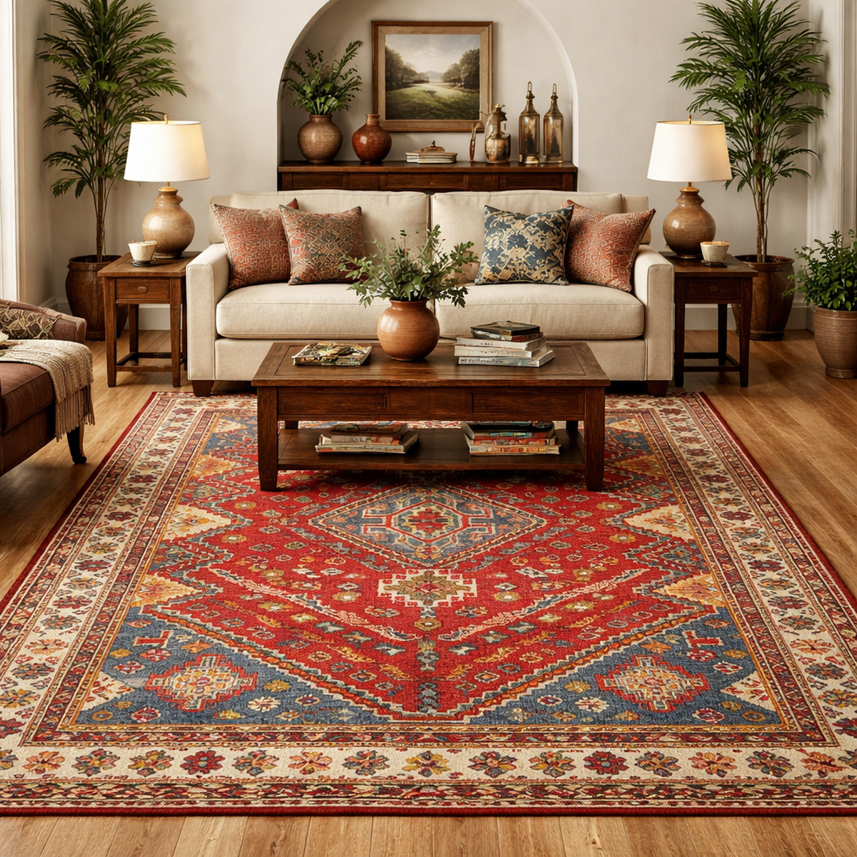 Handmade Shirazi Wool Area Rug 165x234 cm (ID Y33039)