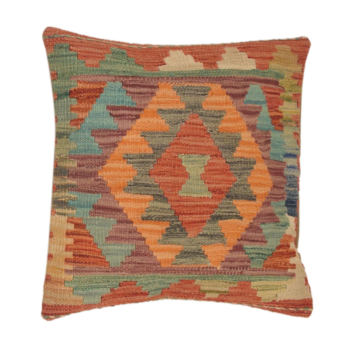 Hand Knotted Kilim Cushion 1' 6" x 1' 6" ft / 46 x 46 cm - No. 34571