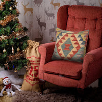 Turkish Style Kelim Cushion 1' 6" x 1' 6" ft / 46 x 46 cm - No. 34573