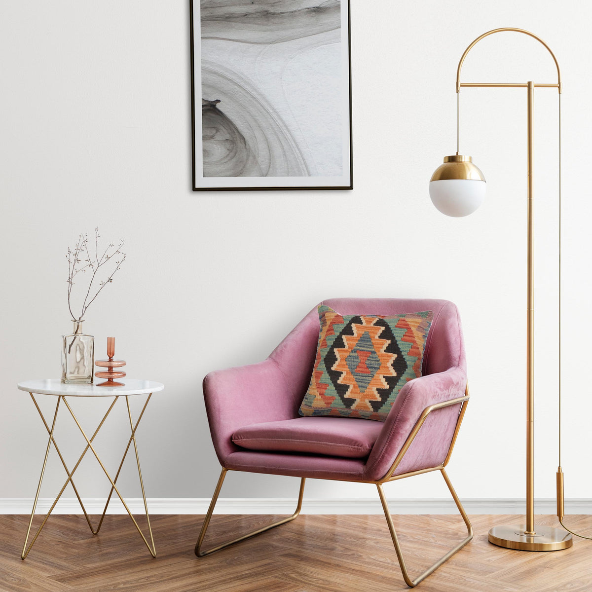 Kilim Cushion Covers for Your Home 1' 7" x 1' 7" ft / 47 x 47 cm - No. 34581