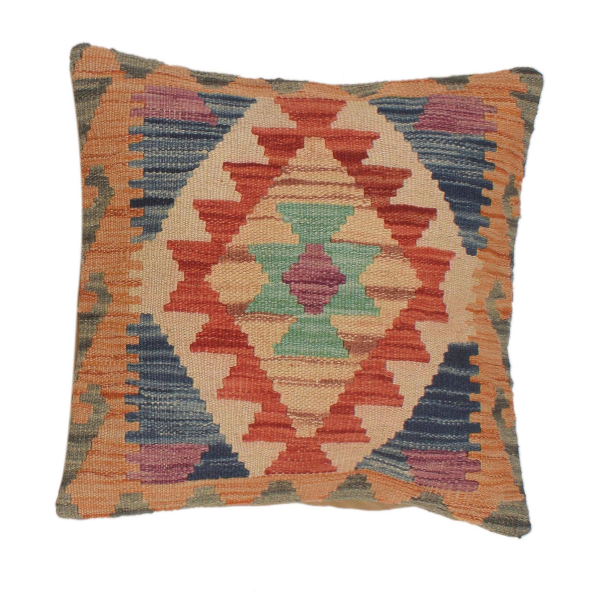Kilim Cushion Cover 1' 6" x 1' 6" ft / 45 x 46 cm - No. 34583
