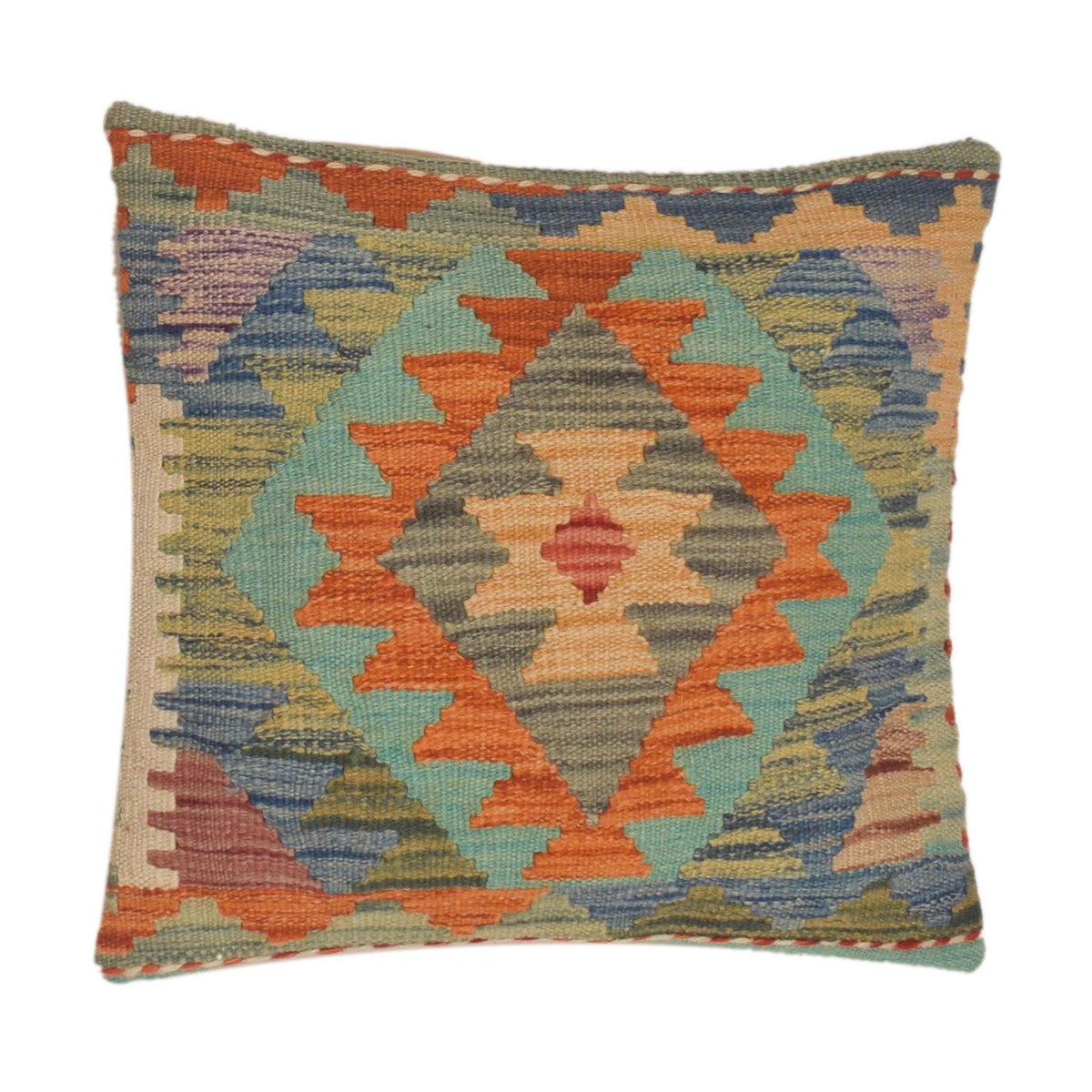 Turkish Style Kelim Cushion 1' 5" x 1' 7" ft / 43 x 48 cm - No. 34592