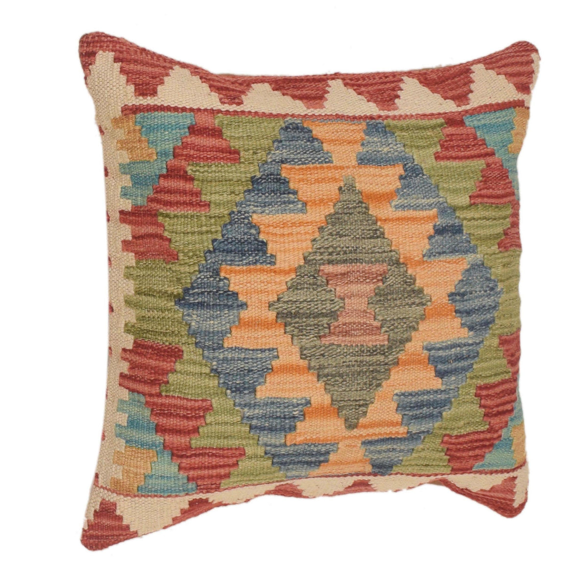 Kilim Cushion Cover 1' 7" x 1' 7" ft / 47 x 47 cm - No. 34597
