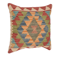 Kilim Cushion Cover 1' 7" x 1' 7" ft / 47 x 47 cm - No. 34597