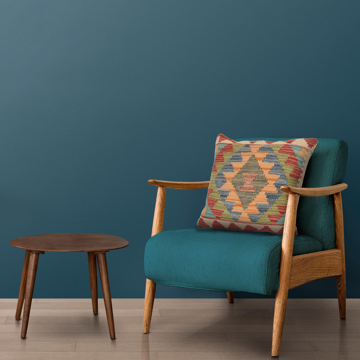 Kilim Cushion Cover 1' 7" x 1' 7" ft / 47 x 47 cm - No. 34597