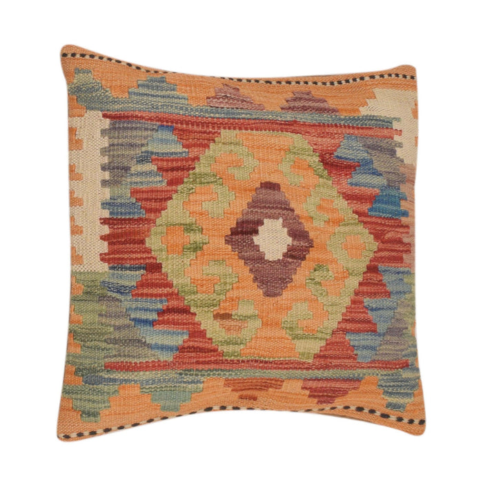 Turkish Design Kilim Cushion 1' 6" x 1' 6" ft / 45 x 46 cm - No. 34598