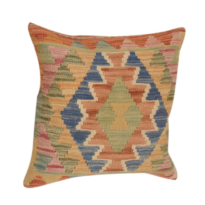 Vegetable Kilim Cushion Cover 1' 7" x 1' 7" ft / 47 x 48 cm - No. 34599