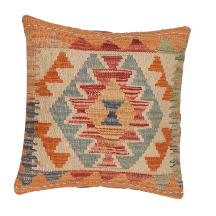 Hand Knotted Kilim Cushion 1' 6" x 1' 6" ft / 46 x 46 cm - No. 34601