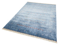 Blue Desert Glyphs Rug - Aladdinrugs