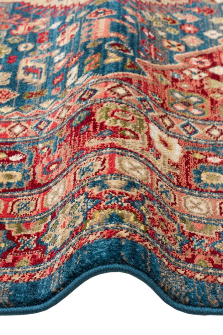 Teal Crown Medallion Rug - Aladdinrugs