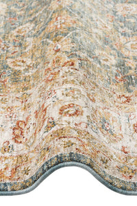 Serene Blue Arabesque Rug - Aladdinrugs