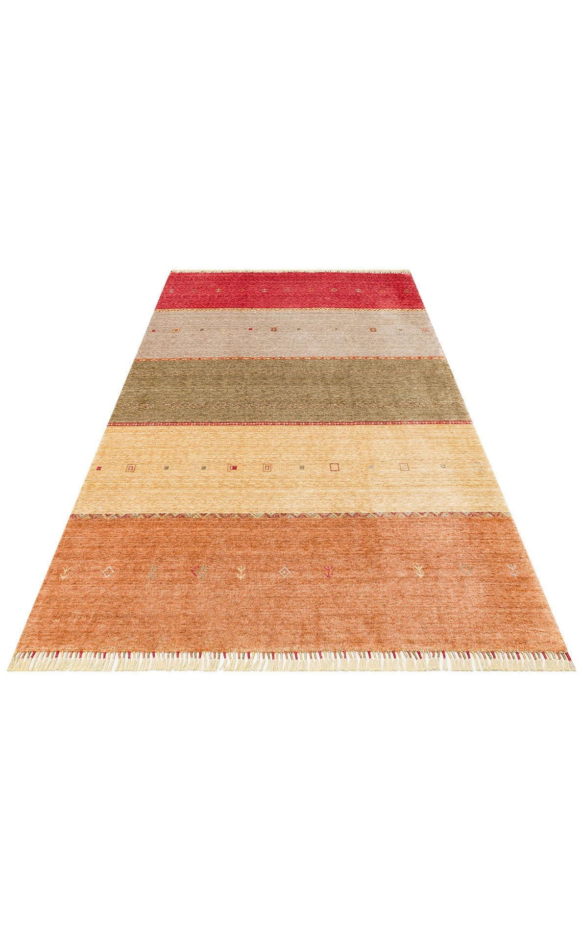 Rust Horizon Layers Rug - Aladdinrugs
