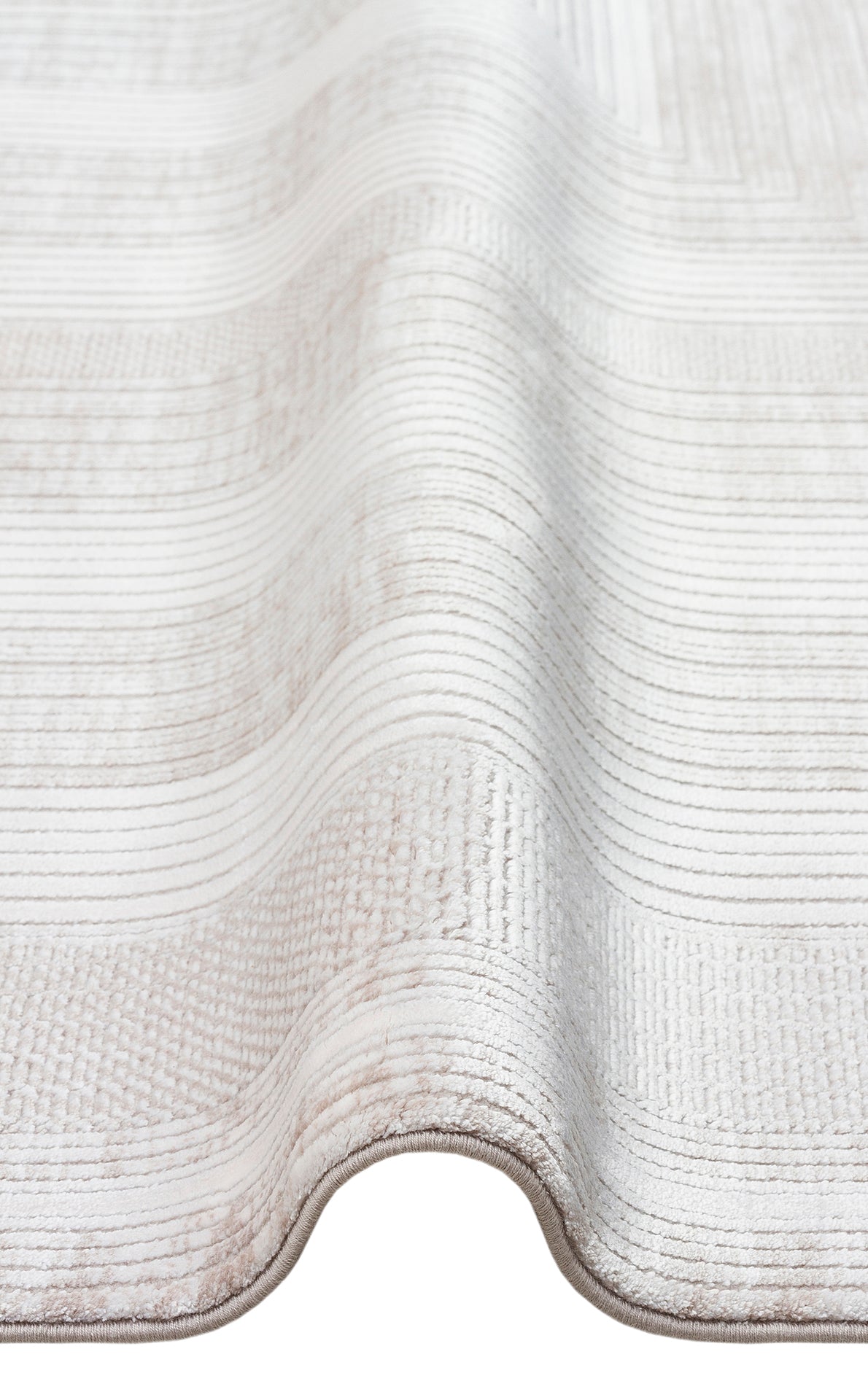 Ivory Depth Lines Rug - Aladdinrugs