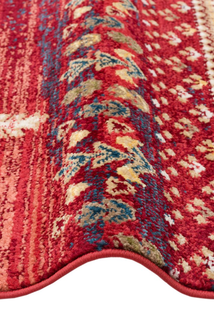 Crimson Grove Bands Rug - Aladdinrugs