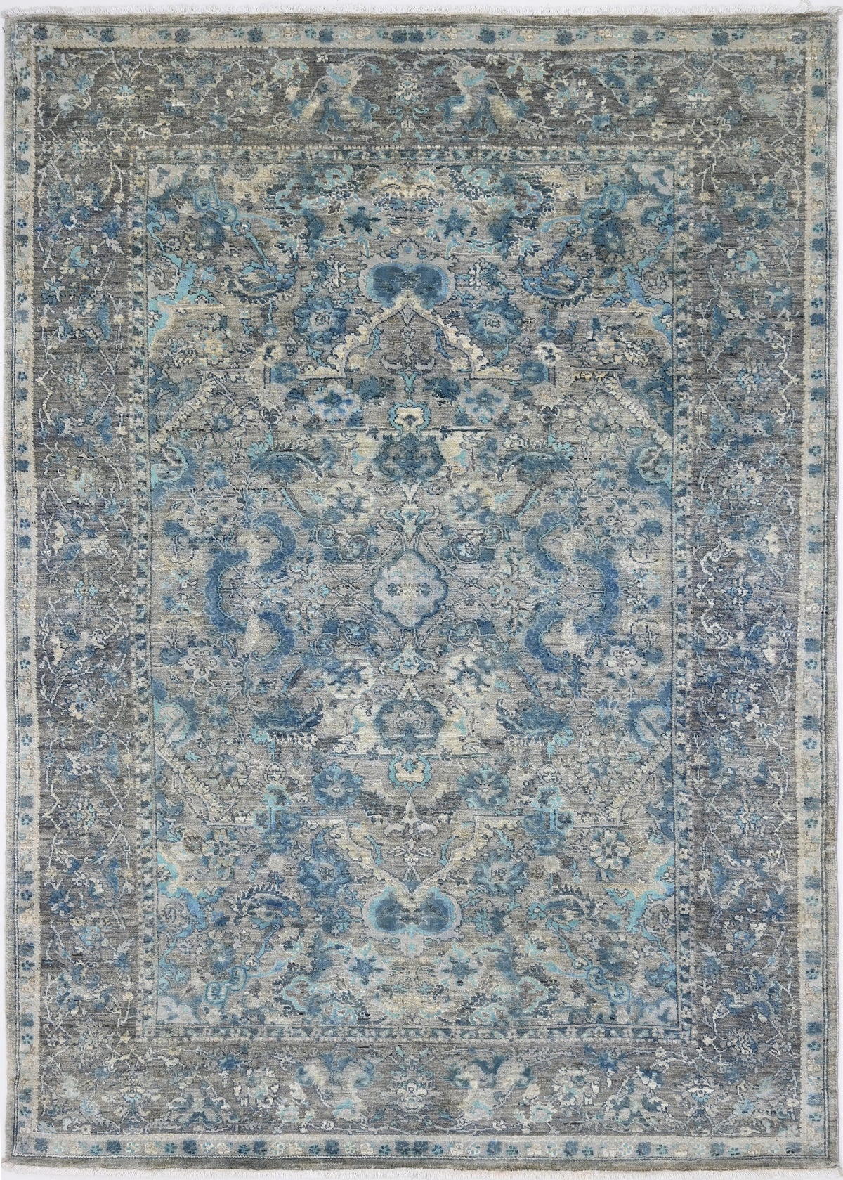 Arctic Blue Signature Medallion Rug 154 × 244 cm (5 x 8)