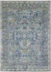 Arctic Blue Signature Medallion Rug 154 × 244 cm (5 x 8)