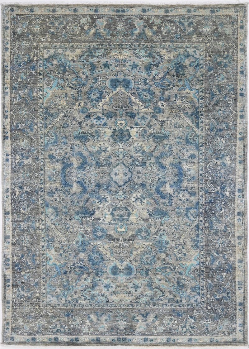 Arctic Blue Signature Medallion Rug 154 × 244 cm (5 x 8)
