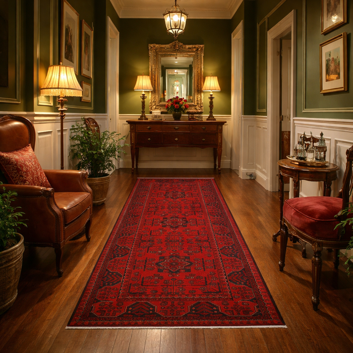 Handmade Khal Mohammadi Runner Wool Rug 81x192 cm (ID G27522)