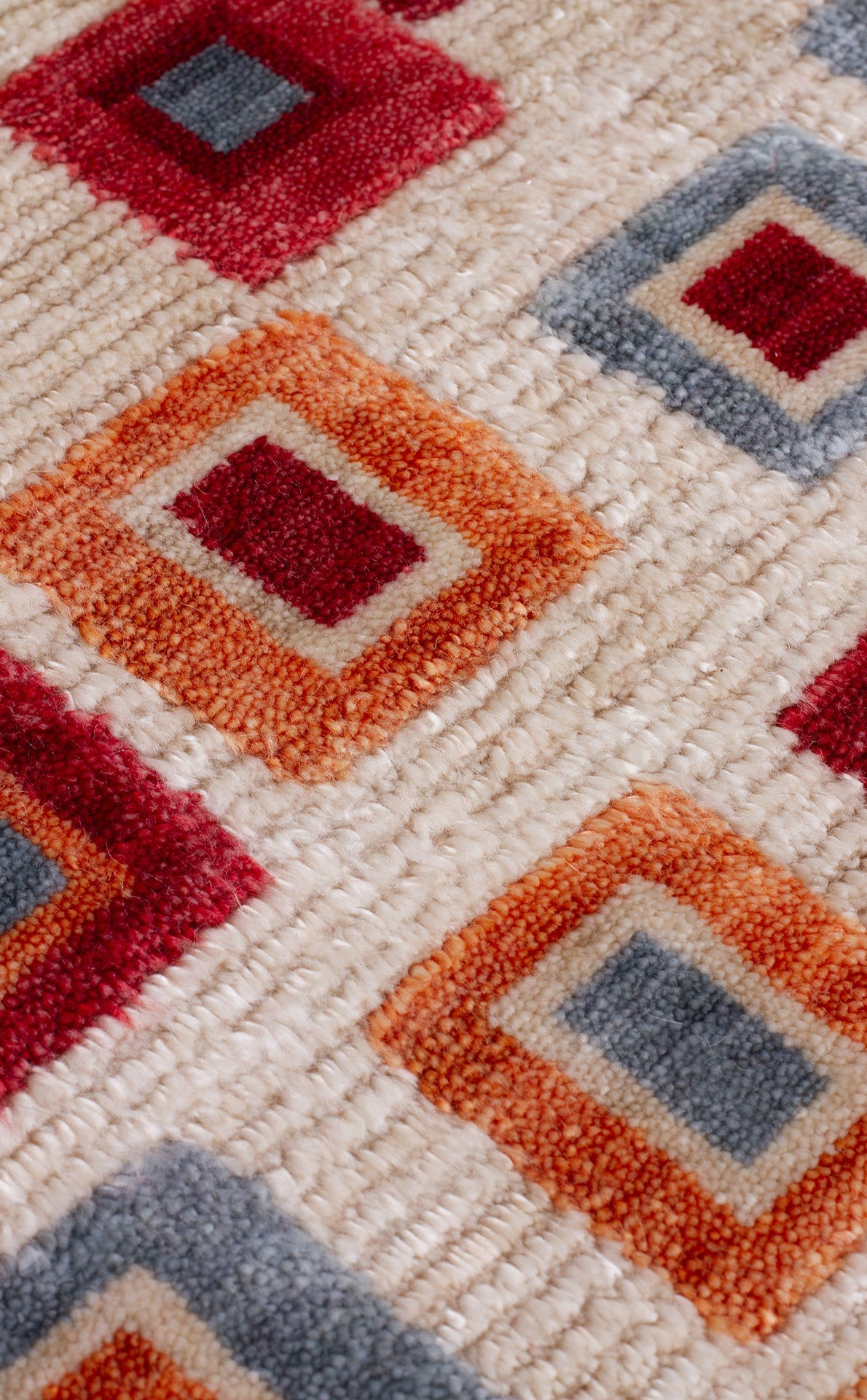 Mosaic Ember Grid Rug - Aladdinrugs