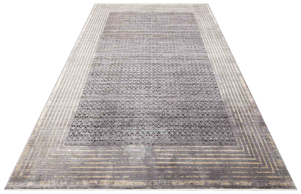 Smoked Steppe Geometry Rug - Aladdinrugs
